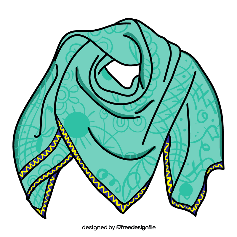 Teal scarf clipart