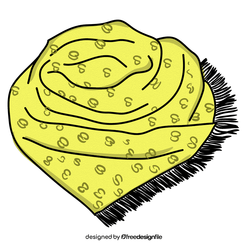 Yellow scarf clipart