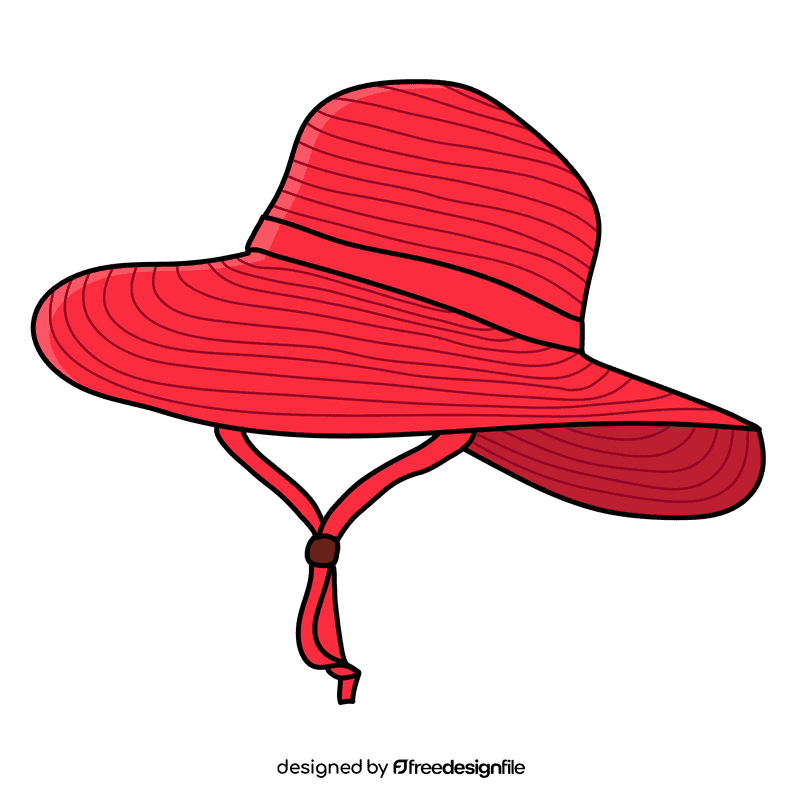 Red sunhat clipart