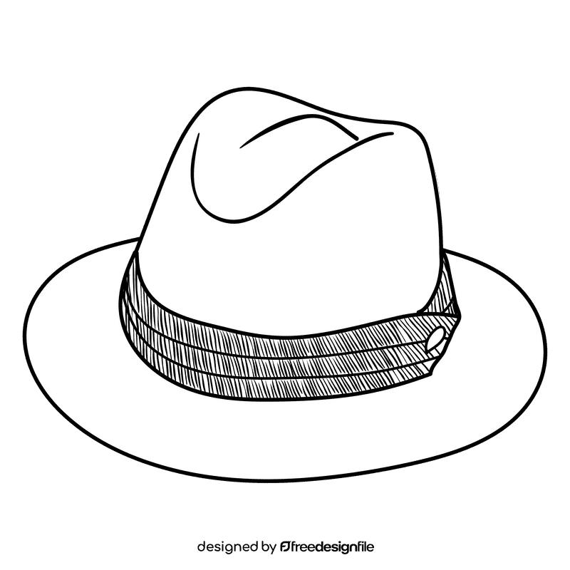 Wallaroo monterey sunhat black and white clipart