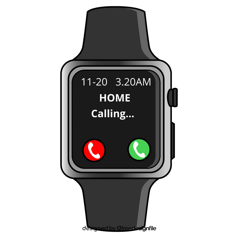 Smart digital watch clipart