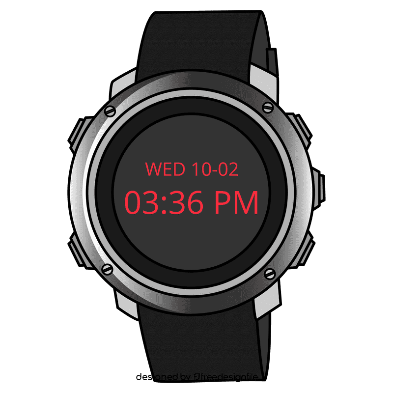 Sport digital watch clipart