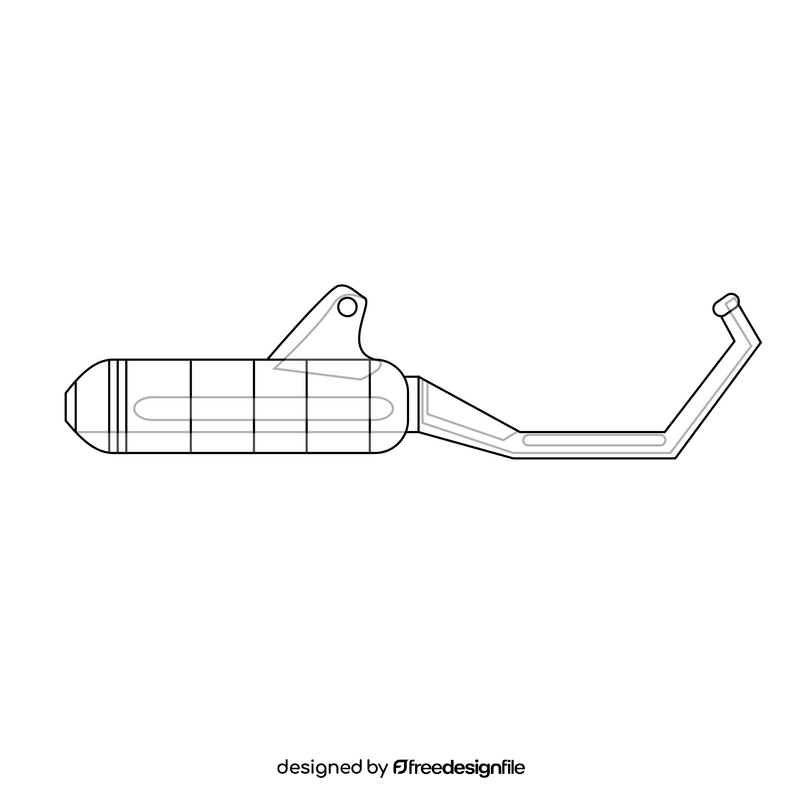 Exhaust drawing black and white clipart