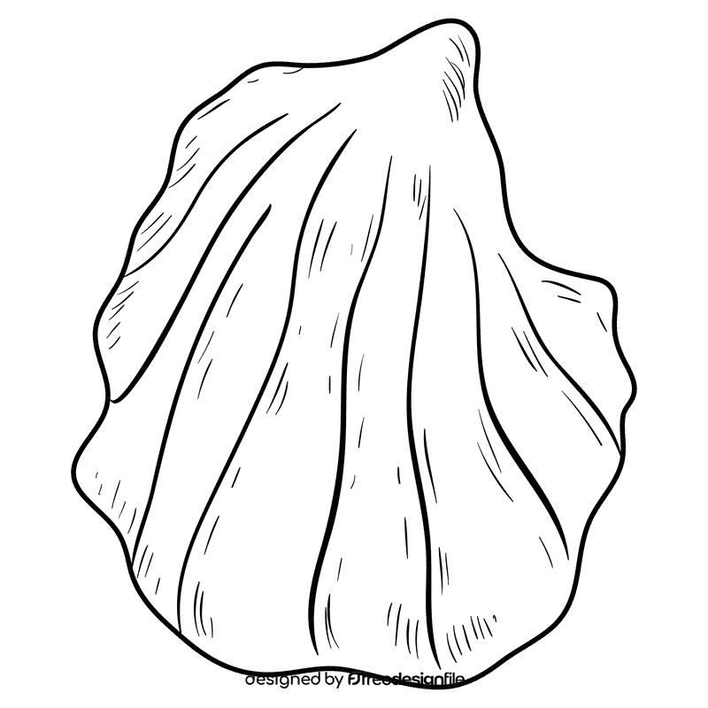 Oyster black and white clipart