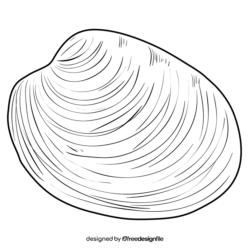 Oyster black and white clipart
