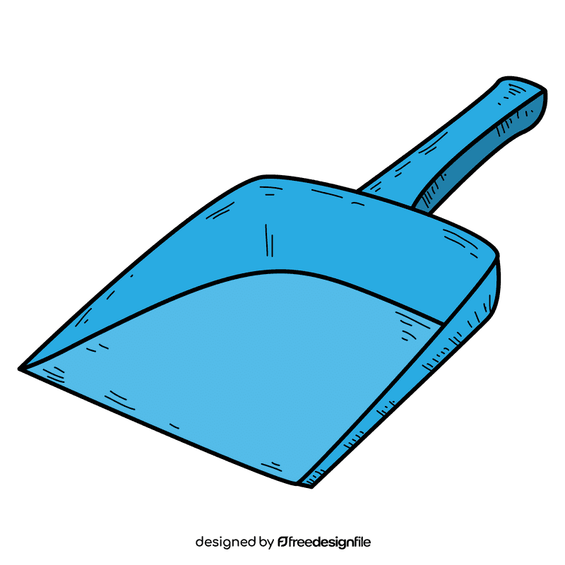 Blue dustpan clipart