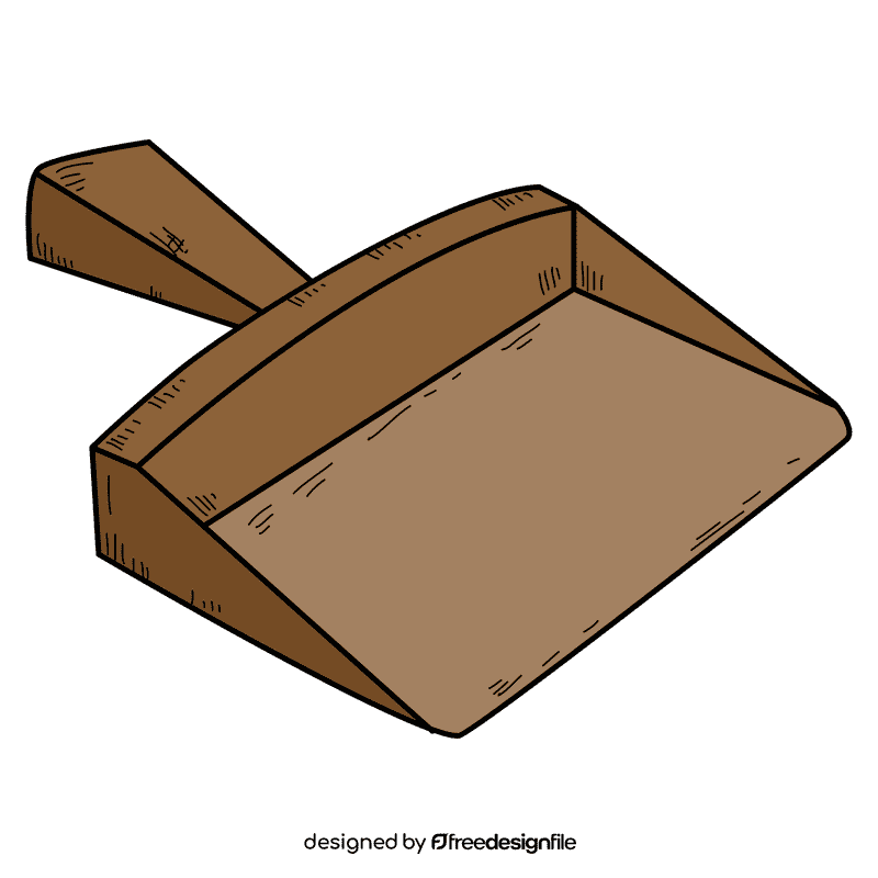 Brown dustpan clipart
