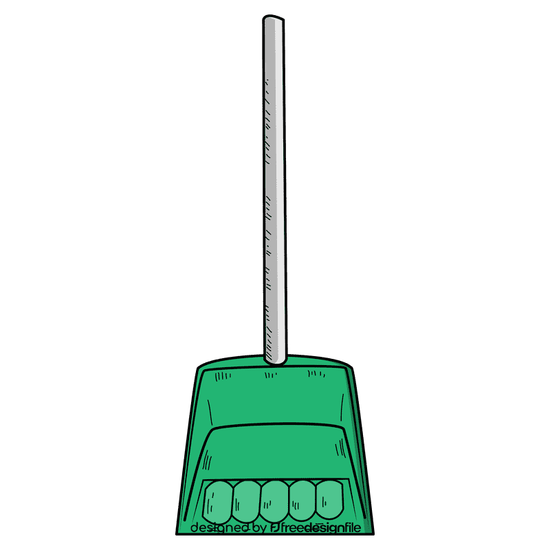 Green dustpan clipart