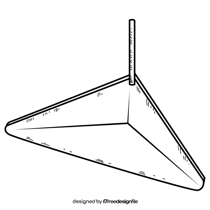 Orange dustpan black and white clipart
