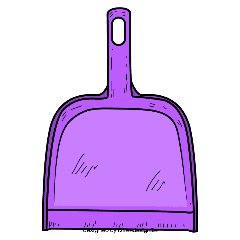 Purple dustpan clipart