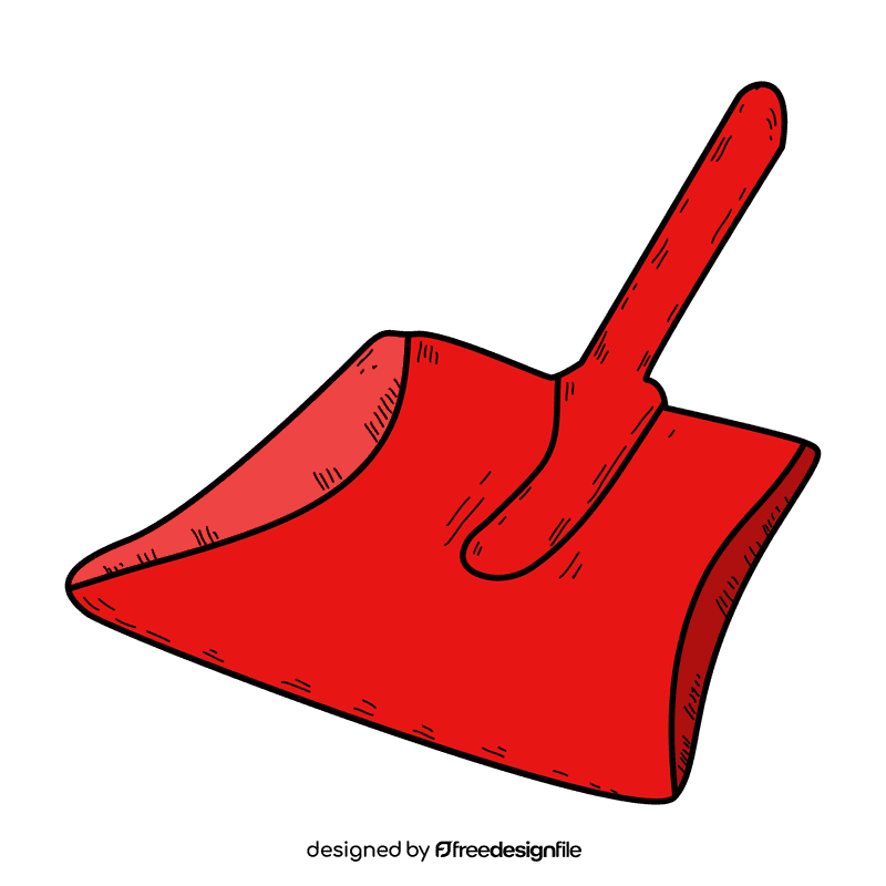 Red dustpan clipart