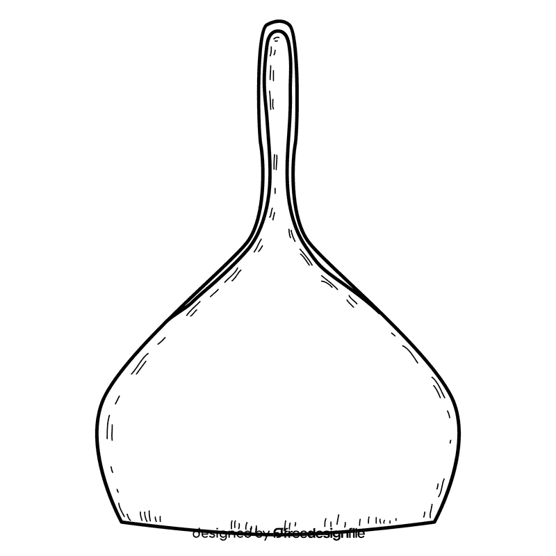 Soft blue dustpan black and white clipart