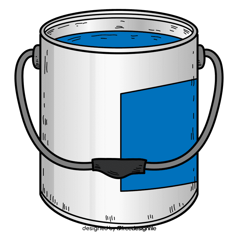 Blue paint bucket clipart