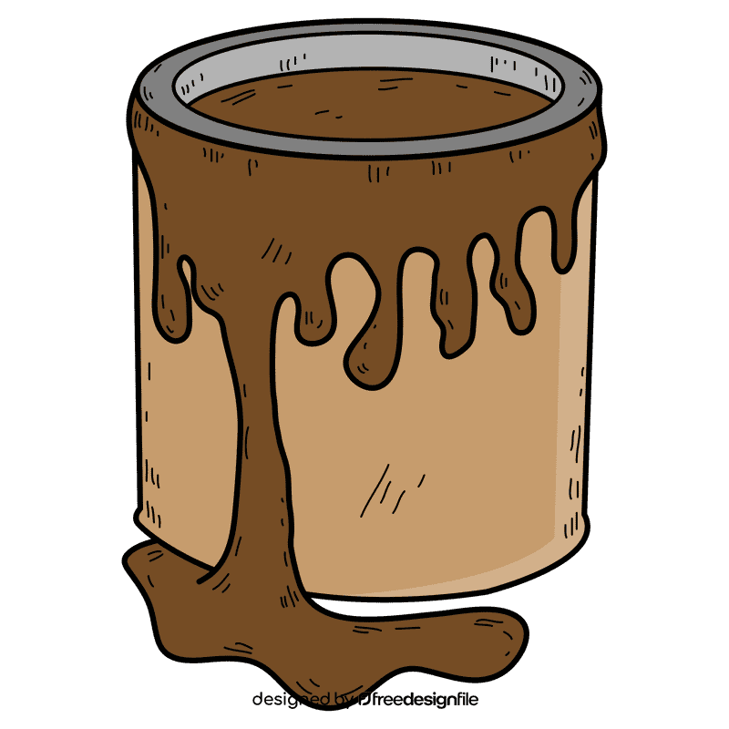 Brown paint bucket clipart
