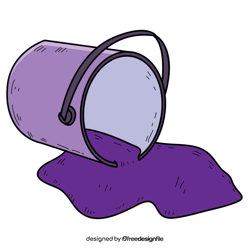 Purple paint bucket clipart