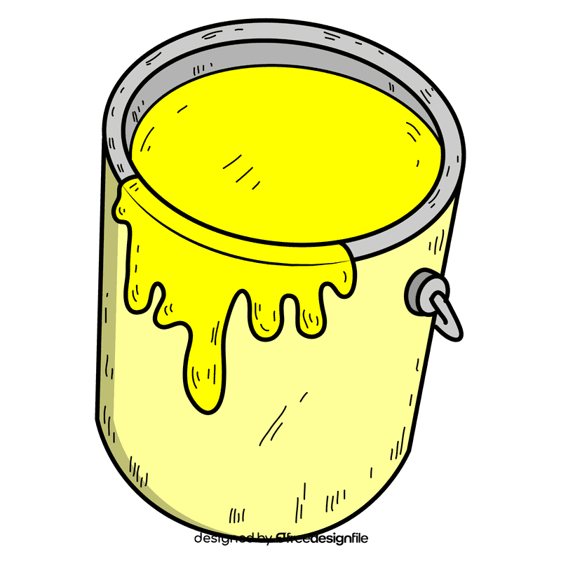 Yellow paint bucket clipart