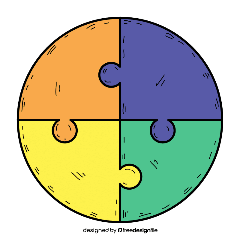 Circle puzzle clipart