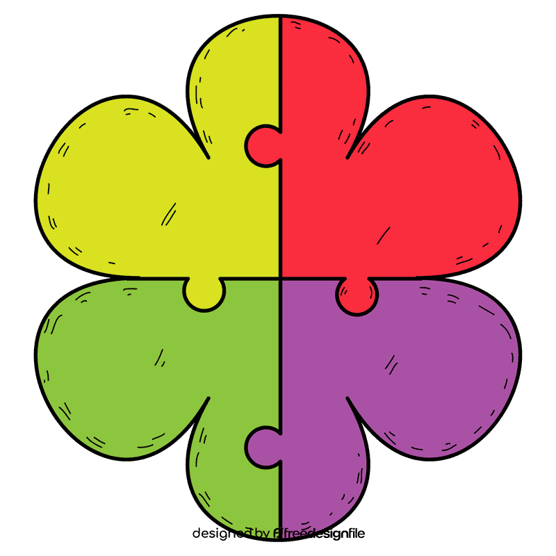 Flower puzzle clipart