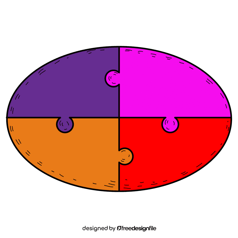 Oval puzzle clipart