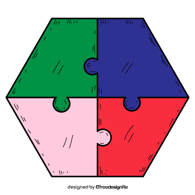 Polygon puzzle clipart