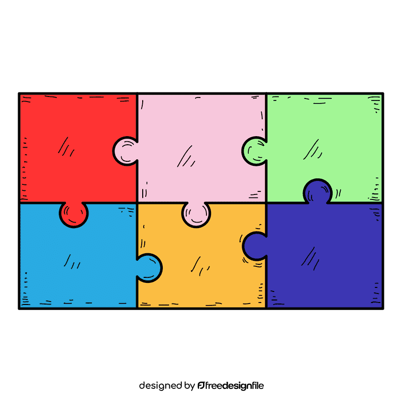Rectangle puzzle clipart