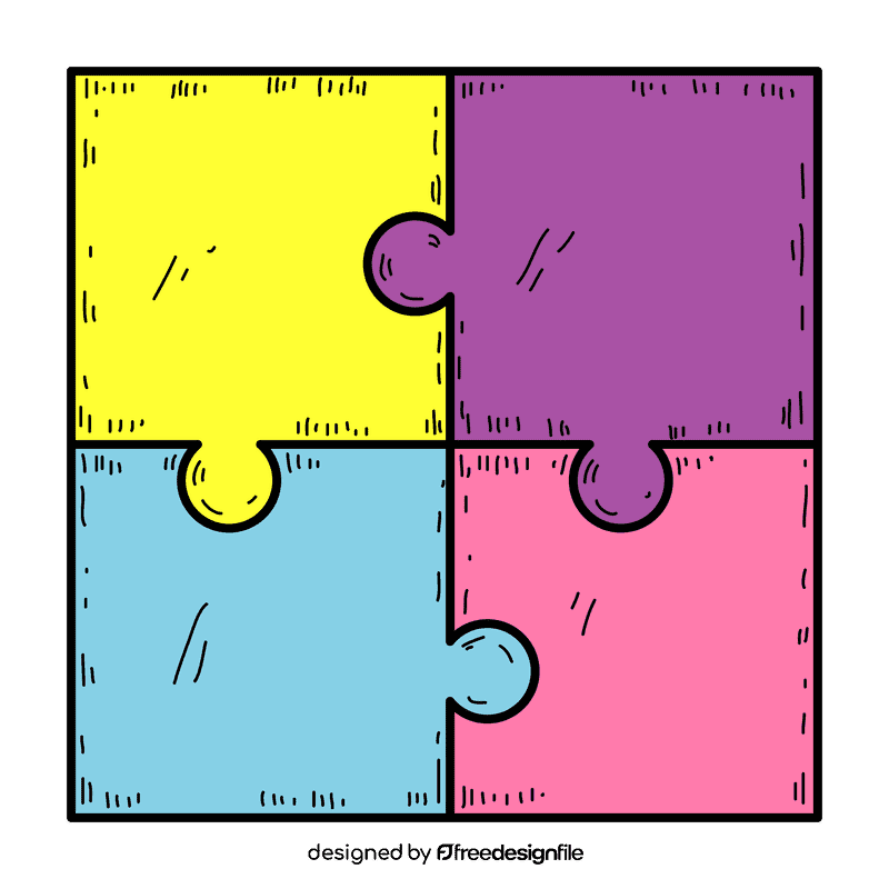 Square puzzle clipart
