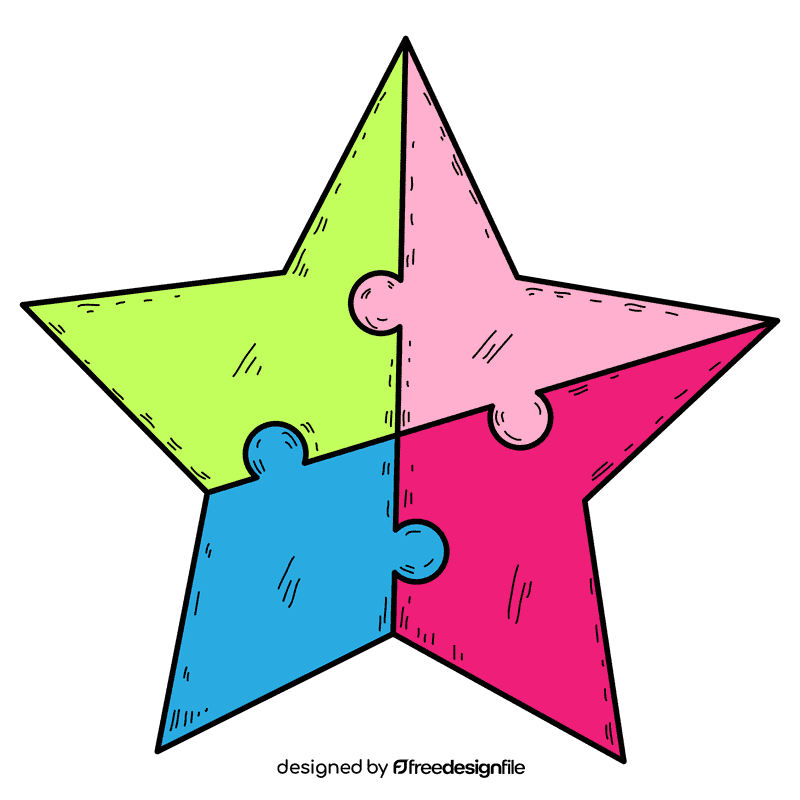 Star puzzle clipart
