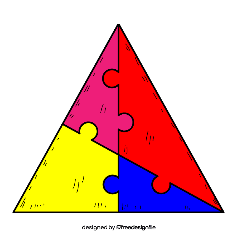 Trangle puzzle clipart