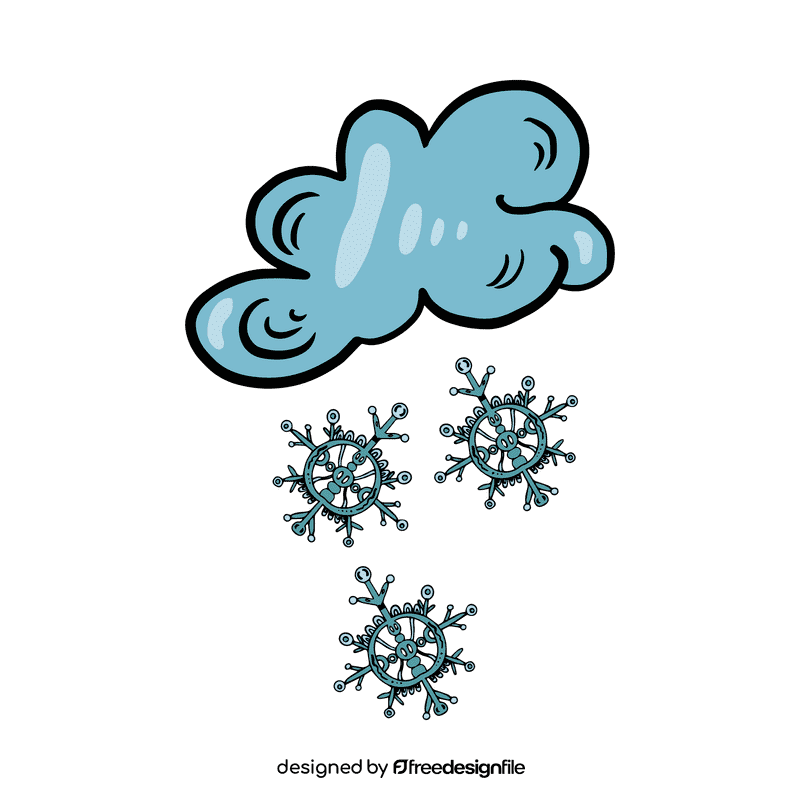 Climate snowy day clipart