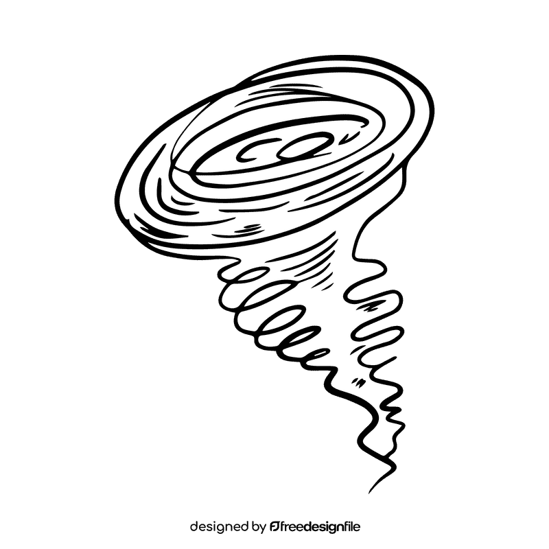 Hurricane black and white clipart