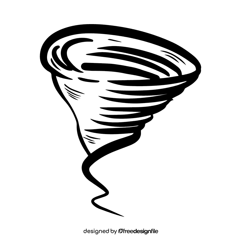Hurricane black and white clipart