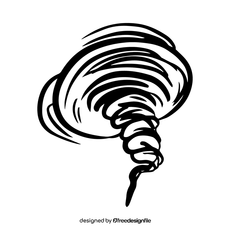 Hurricane black and white clipart
