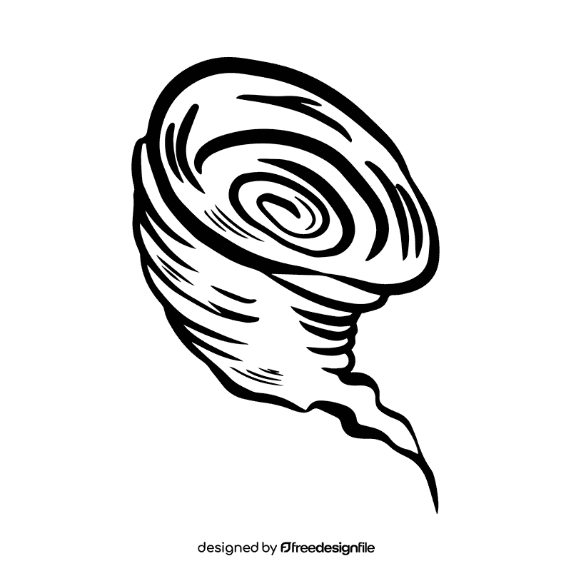 Hurricane black and white clipart