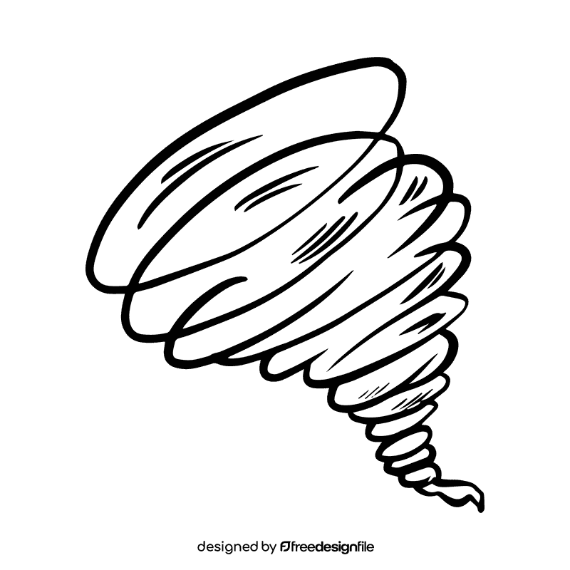 Hurricane black and white clipart
