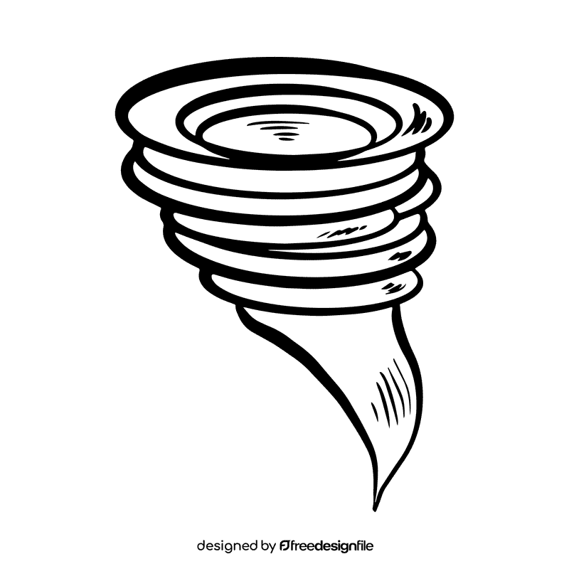 Hurricane black and white clipart