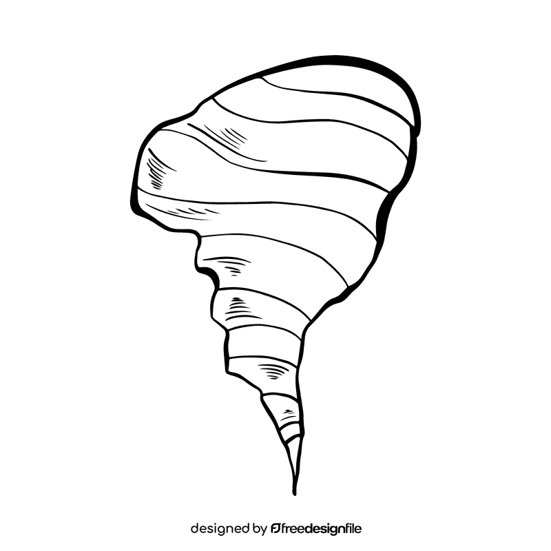 Hurricane black and white clipart