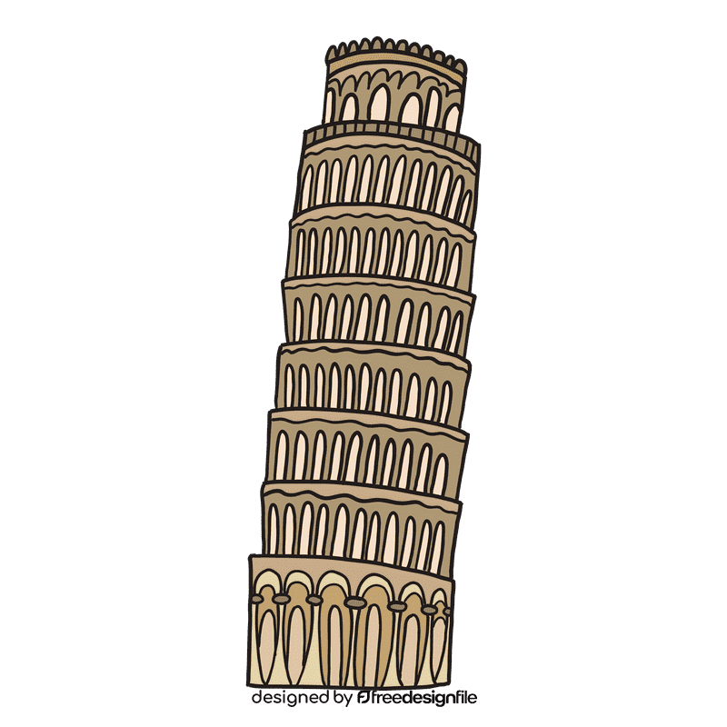 Leaning tower of pisa clipart