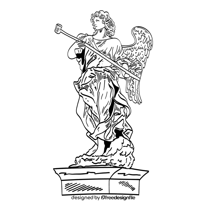 Monument black and white clipart