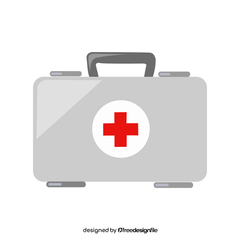 Medical box, first aid kit clipart