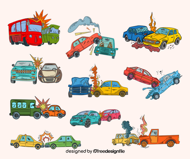 Car crash vector
