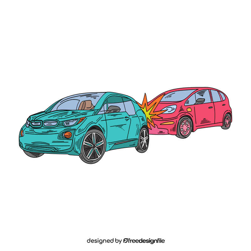 Car crash clipart