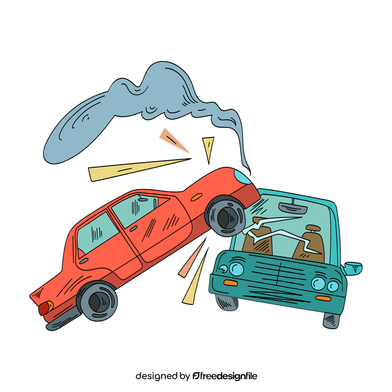 Car crash clipart