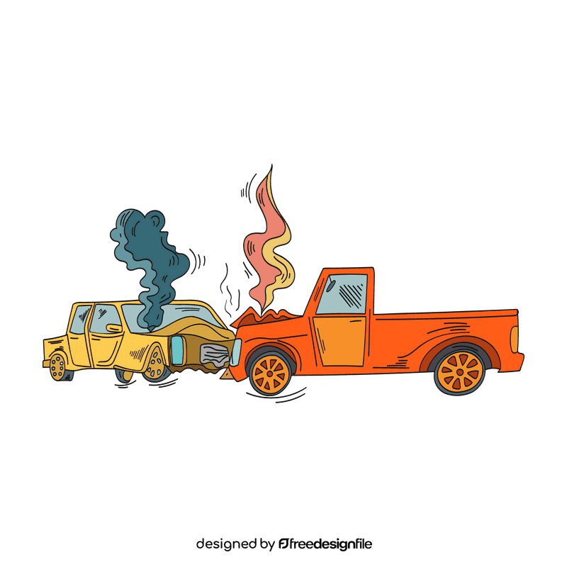 Car crash clipart