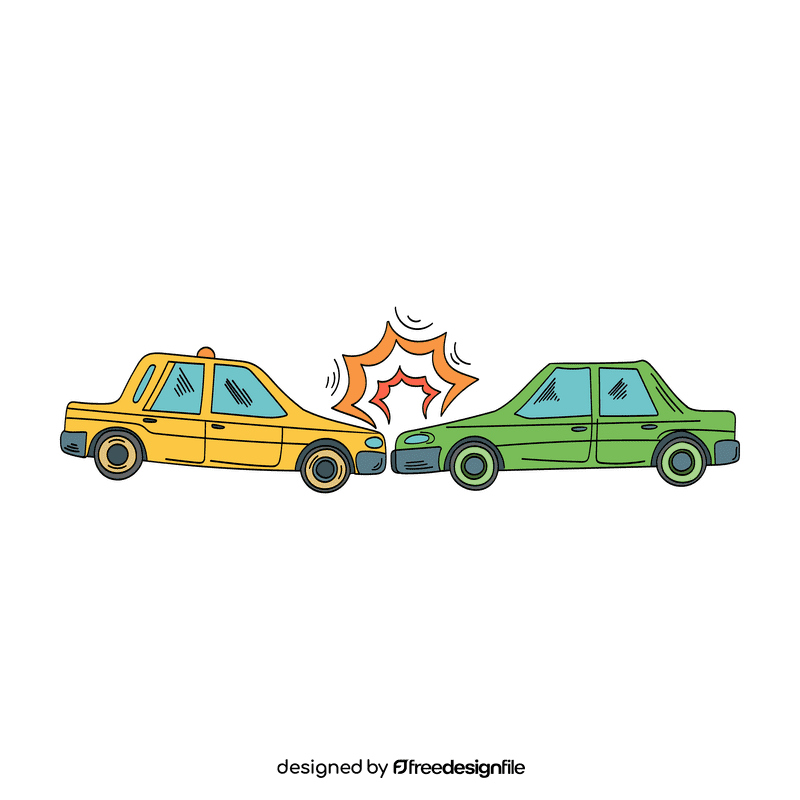Car crash clipart