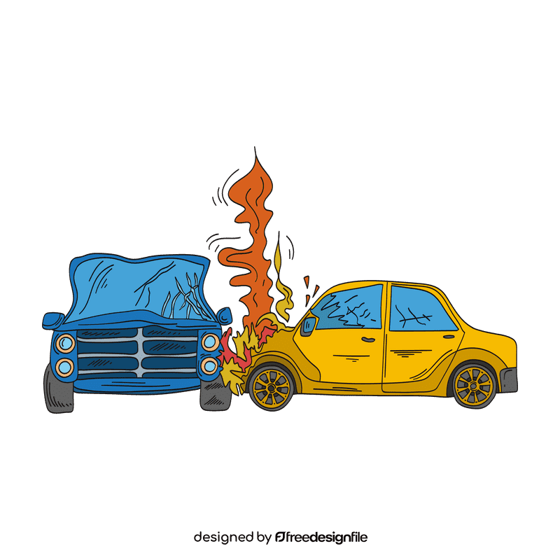 Car crash clipart