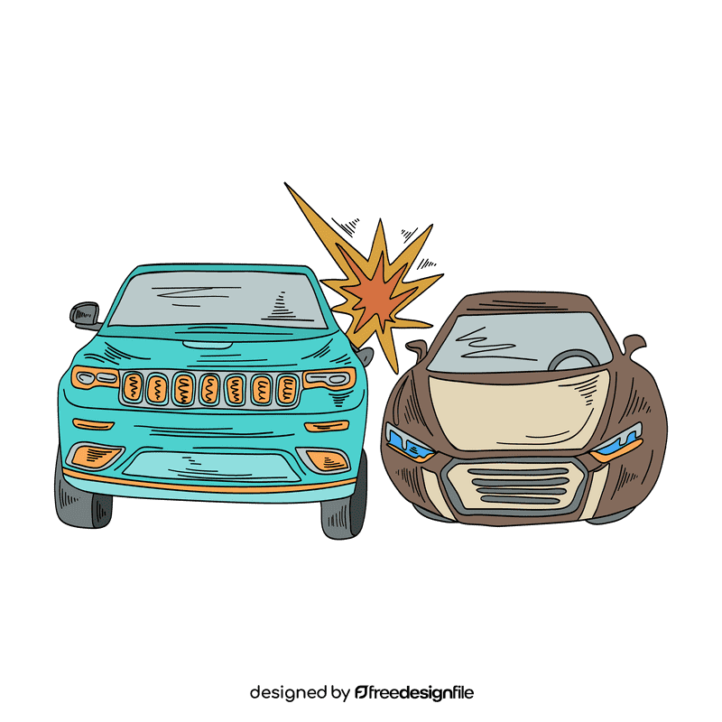 Car crash clipart