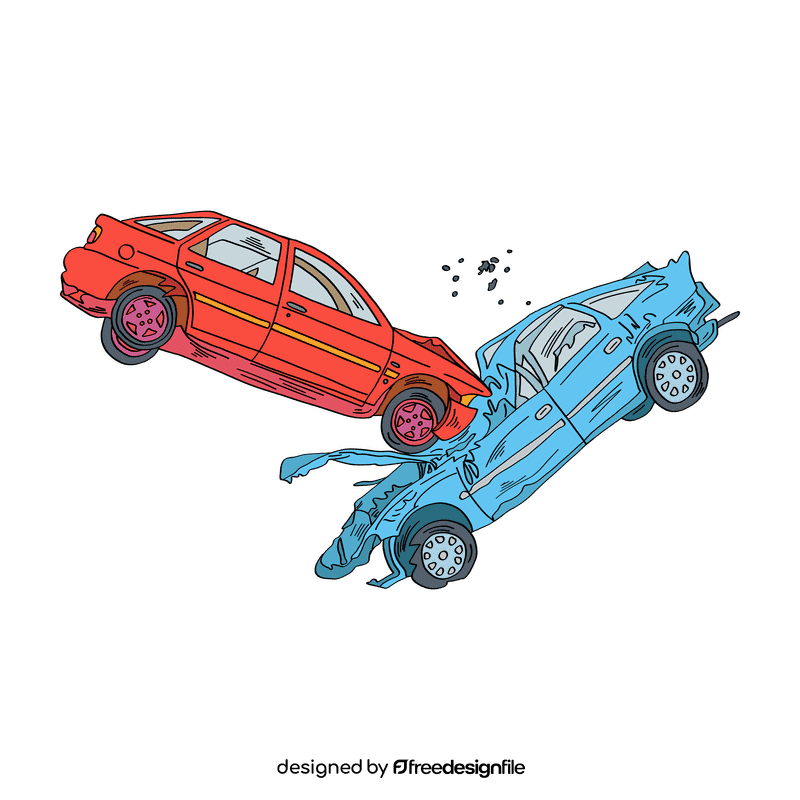 Car crash clipart
