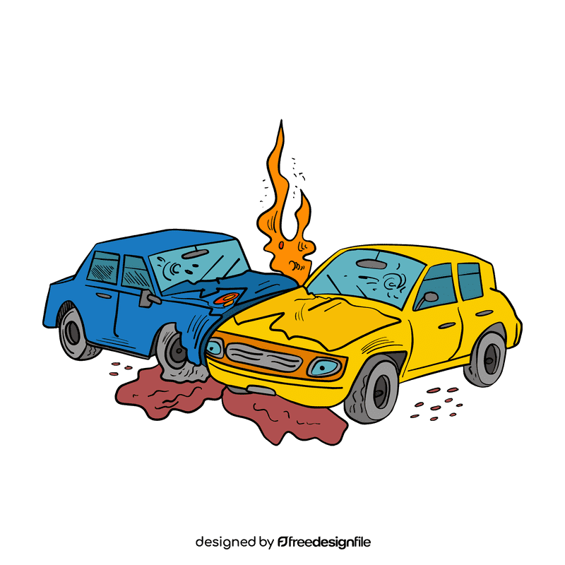 Car crash clipart