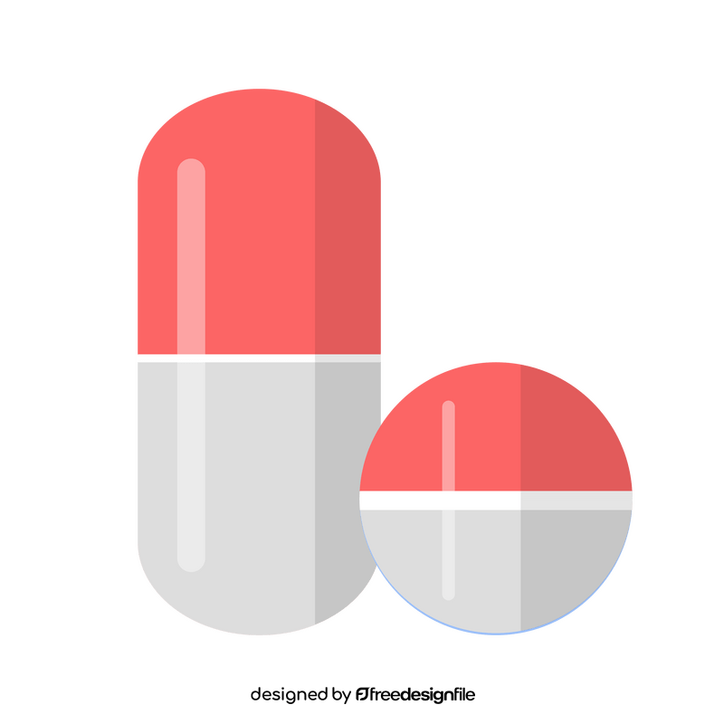 Capsule and tablet clipart