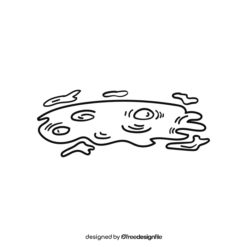 Mud black and white clipart